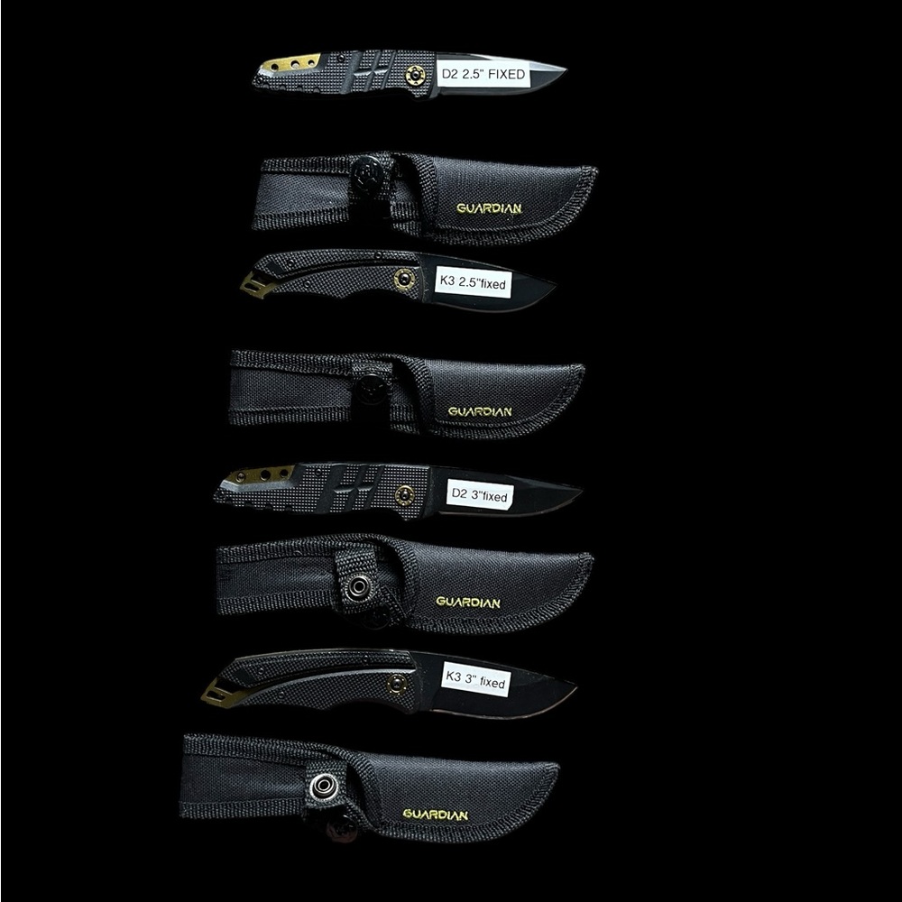 Lot of 4 New Sales Sample Guardian By Gerber Fixed Blade Knives Knife